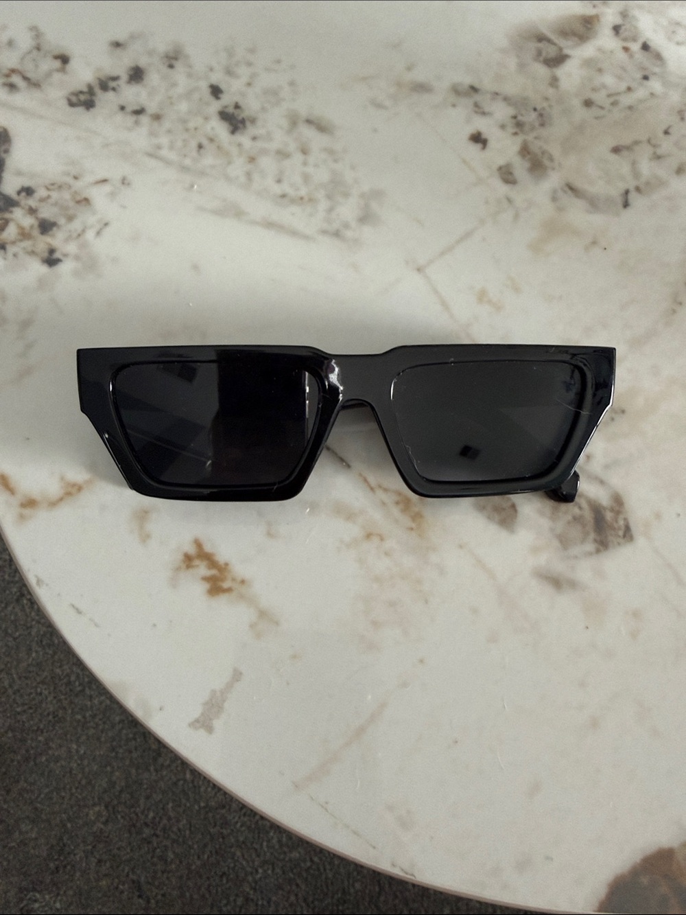 Rectangular Black Sunglasses - Sleek Modern Shades